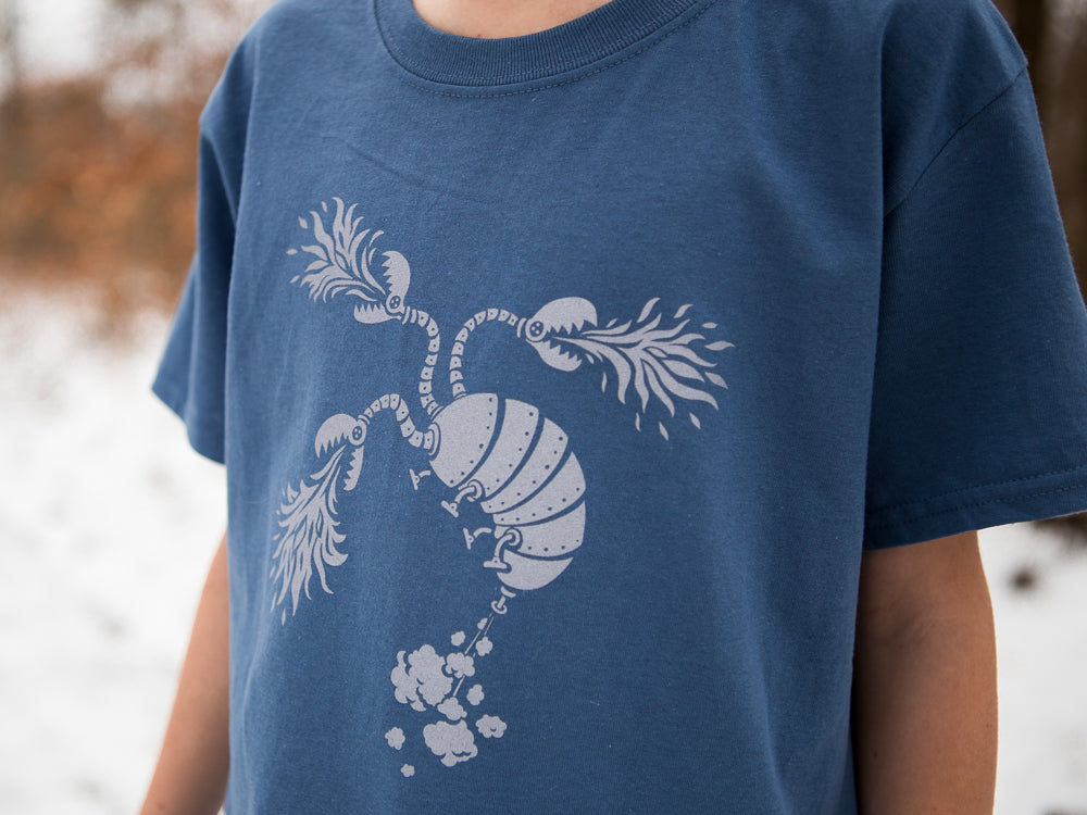 Amanita design Samorost 3 Dragon Kids Blue T-shirt